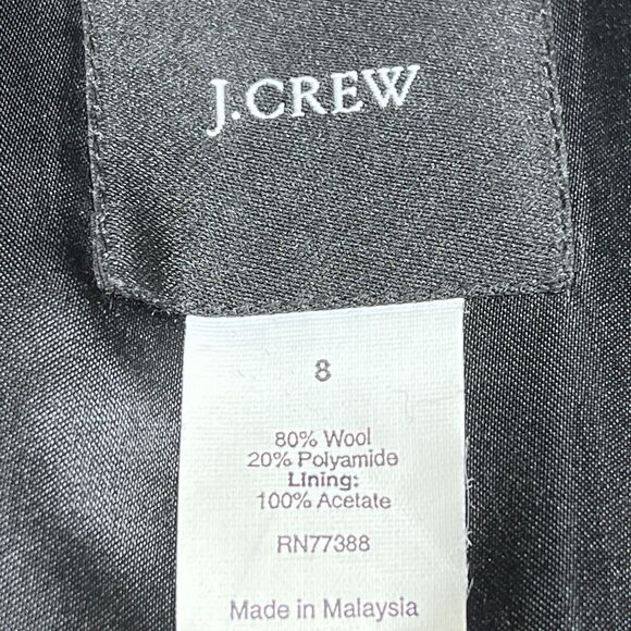 J.Crew Peacoat Jacket Women’s Size 8 Back Double Breasted Button Wool Blend - Picture 13 of 13